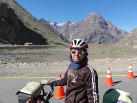 Au programme de la journée : descente, descente et descente. D'où le sourire de Marie...
