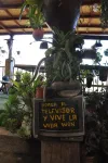 Restaurant tunné par sa propriétaire, qui a versé dans l'art après la mort de son fils du covid. C'est sa thérapie.