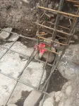À chaque coin de la maison, un corne de vache est placée, contenant des fleurs et quelques soles