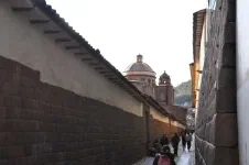 La partie inférieure des murs est inca, la partie supérieur est post-coloniale