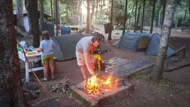 Petit barbecue au camping